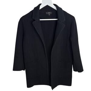 J. Crew Women's Open-front Knit Black Sweater Cardigan Blazer W1357 Sz XS